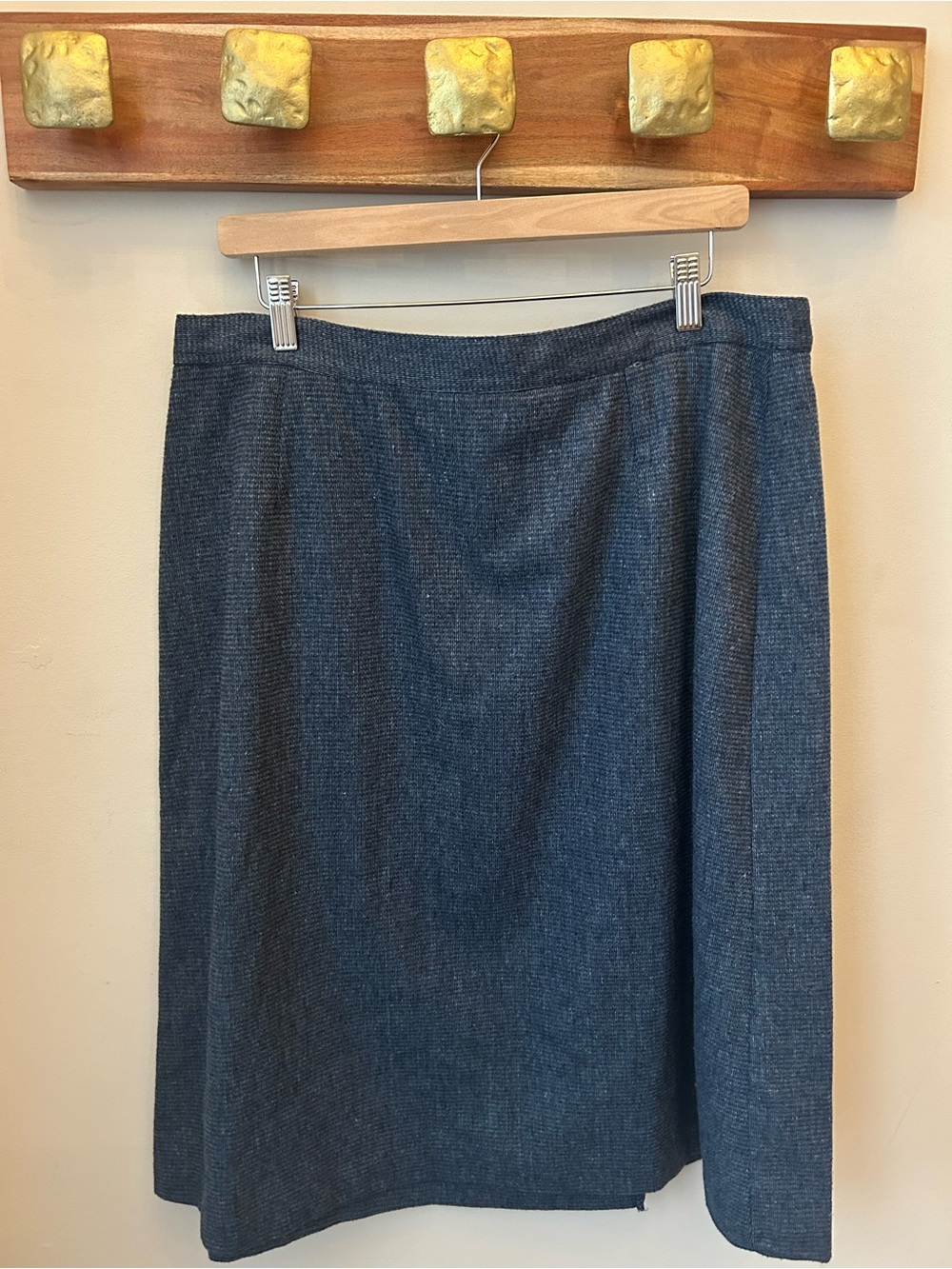 Vintage Pleated Skirt Wool Blend Dark Academia Preppy Classic size 40 - Picture 7 of 14